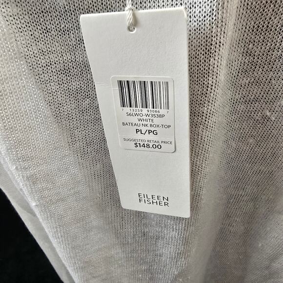 Eileen Fisher Organic Linen Bateau Neck Tunic Coastal Sustainable Beachy XLP - Picture 8 of 15